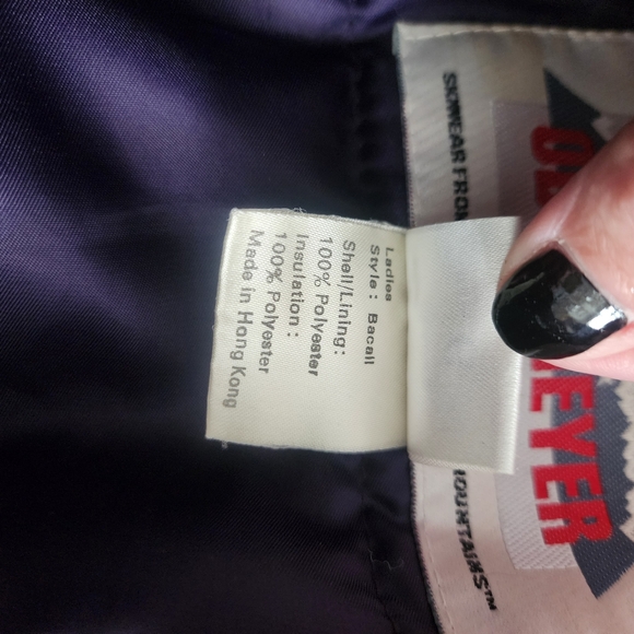Vtg 80s  Women's Obermeyer Ski Jacket Bacall Size 6 Retro Puff Red Purple EUC - Picture 9 of 10